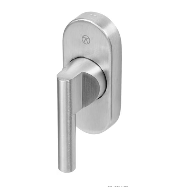 Patio Thumbturn Mini Lever - 316 Satin Stainless Steel for Inline Slider Locks